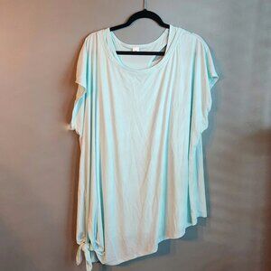 3X Mint Blue Athletic Top with side tie